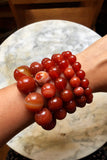 Red Agate Beaded Bracelet