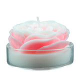 Austin Rose Scented Candle with Glass Base: Blue - Bluebell
