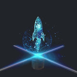 Halloween Ghost Projection 3D Hologram Fan Ambient Lights
