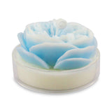 Austin Rose Scented Candle with Glass Base: Blue - Bluebell
