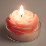Austin Rose Scented Candle with Glass Base: Blue - Bluebell