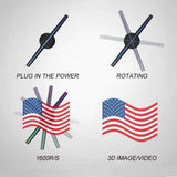 Halloween Ghost Projection 3D Hologram Fan Ambient Lights