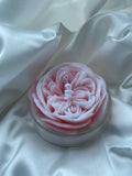 Austin Rose Scented Candle with Glass Base: Blue - Bluebell