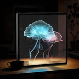 Halloween Ghost 3D Hologram Projection LED Lights with Frame