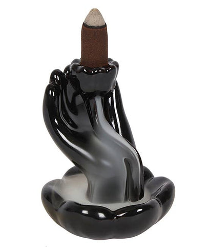 Fantasy Gifts - Hand/Lotus Flower Porcelain Back Flow Incense Burner