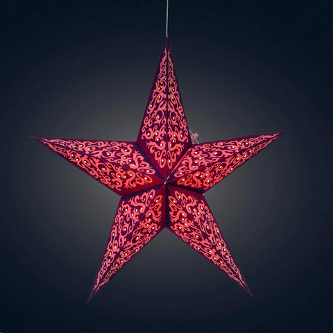 Artschatz LLC - Mirage 5 Pointer 24" purple Paper Star Lantern Light