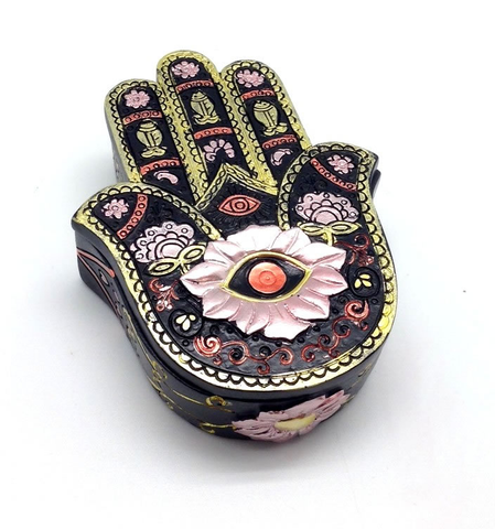 Fantasy Gifts - Hamsa Hand Box Black/Gold