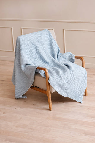 LinenQ - Waffle linen throw