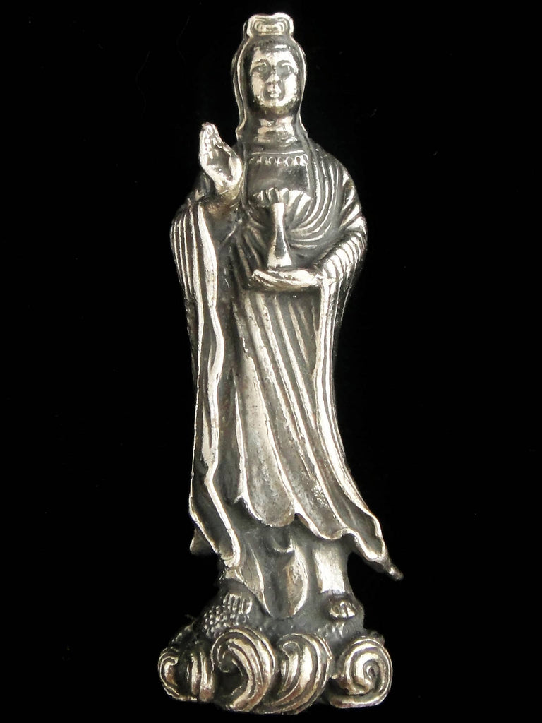 Tika - Brass Deity Statuette - Medium -Quan Yin