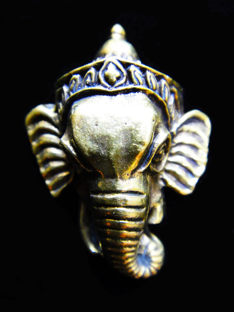 Tika - Brass Deity Pendant- Ganesh Head