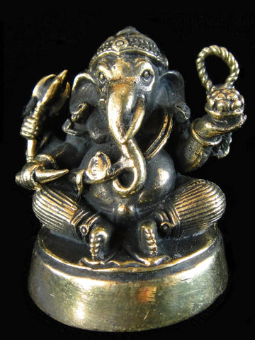 Tika - Brass Deity Statuette - Large - Dancing Ganesh