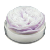 Austin Rose Scented Candle with Glass Base: Purple - Lavender