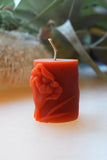 Small Orchid Beeswax Candle
