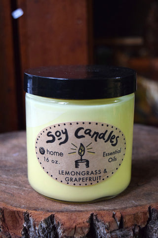 Lemongrass & Grapefruit Soy Candle