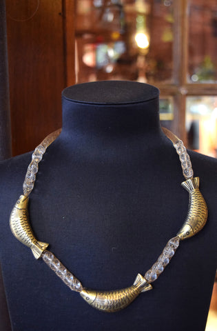 Three Fish Lucky Carp Necklace