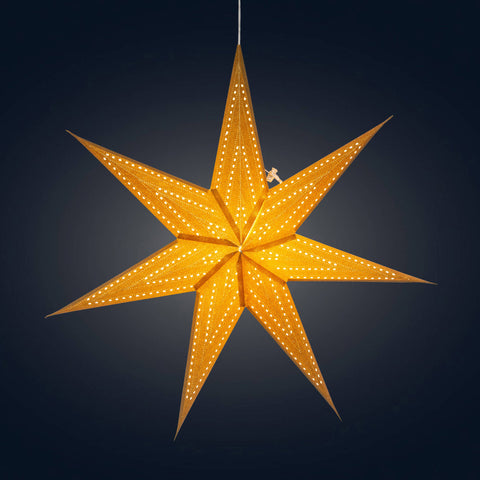 Artschatz LLC - Prima Dottie ~  7 P, 23", Gold Glitter Paper Star Lantern